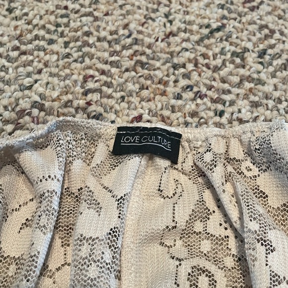 Love Culture Beige Babydoll Lacy Halter Top - Picture 6 of 7